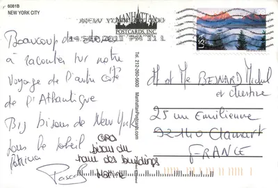 Times Square — Broadway Legends — Manhattan Postcards, Inc. n° 6081B — Back