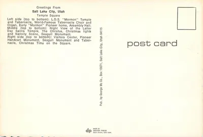 Salt Lake City, Utah — Temple Square — Dexter Press — Rewers