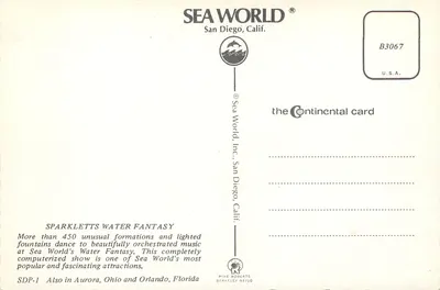 Fantazja w wodzie — Spektakl wodny w Sea World — Sea World, San Diego, Calif. — Rewers