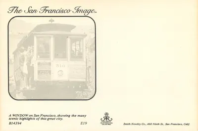 San Francisco — widok panoramiczny — Smith Novelty Co. — Rewers