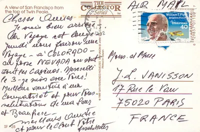 San Francisco — Vista da cidade — Série do Colecionador — Verso