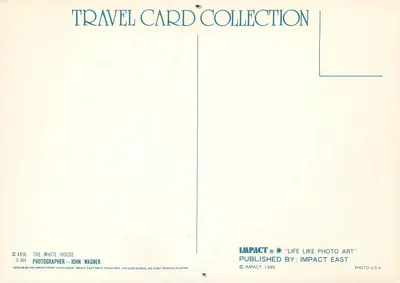 Biała Wieża — Washington D.C. — Zbiór kart pocztowych Travel Card n°4456 — Rewers