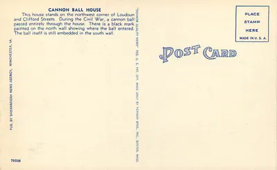 Cannon Ball House — Winchester, Va. — Tecnhor Bros. Inc. — Rewers