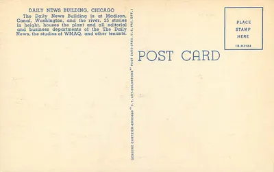 Budynek Daily News, Chicago — 199 — Curt Teich & Co. Inc. — Rewers