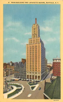 Rand Building e Lafayette Square — Buffalo, N.Y. — C.T. Art-ColorTone, série 2A-H153