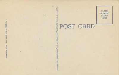City Hall i pomnik McKinleya w Buffalo, N.Y. — noc — wydawca Howard Curteich, n° 2A-H157 — Rewers