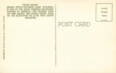 Grand Teton National Park — Tetons — Haynes Studios Inc., Bozeman, Montana — Rewers