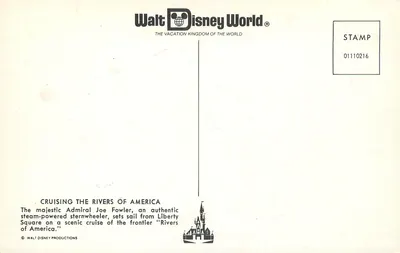 Wycieczka po rzekach Ameryki — Walt Disney World — STAMP 01110216 — Rewers