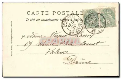 Chamonix — Pavillon e Glacier des Bossons — Julien Frères, Ginevra, n° 1092 — Verso