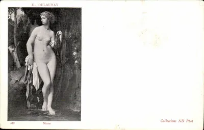Diane — estátua nua por E. Delaunay — Collections ND Phot, n° 518