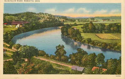 Muskingum River, Marietta, Ohio — vista panorâmica — Technor Bros. Inc. n°62052