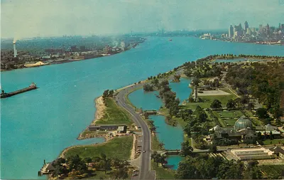 Vista aérea de Belle Isle — Detroit, Michigan — Foto por Larry Witt