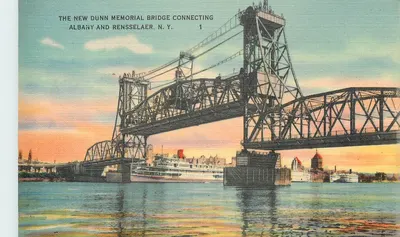 O novo ponte Dunn comemorativo ligando Albany e Rensselaer, N.Y.