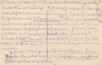 Padova – Corner of Via delle Debite — unknown publisher, series number 62820 — Back