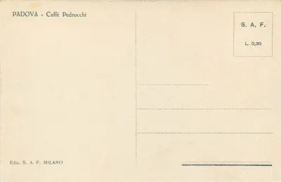 Piazza del Popolo we Włoszech — wydawca S.A.F. Mediolan — Rewers
