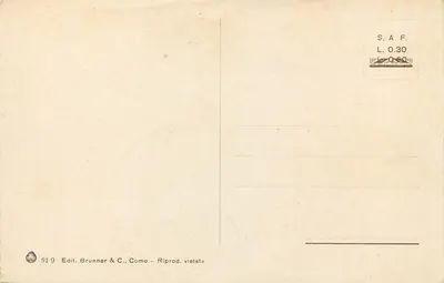 Piza — Duomo i Battistero — wydawca Brunner & C., Como, nr 91-9 — Rewers