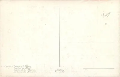 Pompei — Interior do Museu — César G. Cefello, Milão — Verso