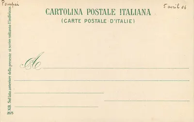 Dom Diomede — Pompei — wyd. E. Ragozino, Galleria Umberto, Neapol — Rewers