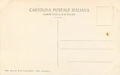 Valle di Pompei - Świątynia — wydawca Brunner & C., Como-Zürich, nr 8351 — Rewers