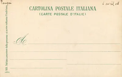Pompej — Dom Vettii — Wyd. E. Ragozino, Galleria Umberto-Napoli — Rewers