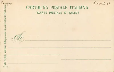Dom Vettii — bok z ogródkiem — Pompei — Edit. E. Ragozino, Galleria Umberto-Napoli — Rewers