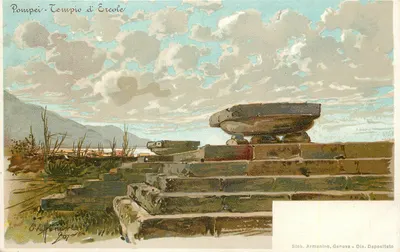 Pompeii - Temple d'École — Steb. Armanino, Genova - Dis. Depositato