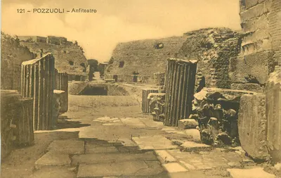 Pozzuoli — Anfiteatro — Editor E. Ragozino, Galleria Umberto I, Nápoles