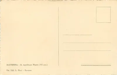 Ravenna — S. Apollinare Nuovo (século VI) — editor L. Ricci — Verso