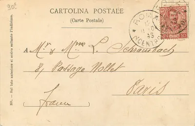 Roma. Het Kerkhof van de Capucijnen — Ernesto Richter, n° 147 — Achterkant