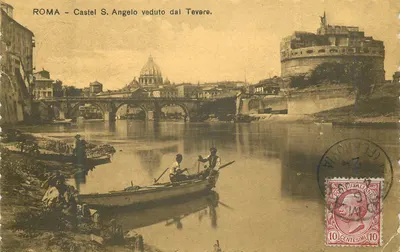 Roma - Castel S. Angelo visto do Tevere — editor desconhecido, número de série não visível