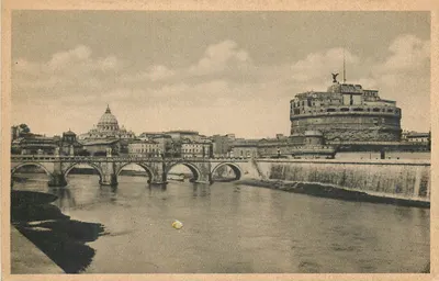 Roma — Ponte e Castelo de Sant'Angelo — editor Cesare Capitello-Milano