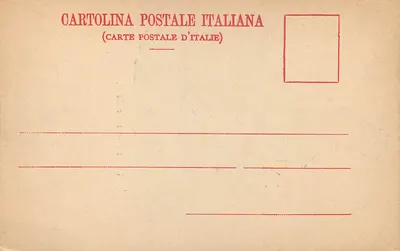 Monument do Garibaldiego — wydawca Cartolina Postale Italiana — Rewers
