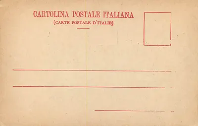 Piazza Colonna — Roma — Cartolina Postale Italiana — Verso