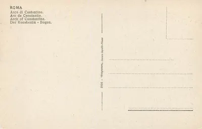 Arco di Costantino — Rzym — wydawca 'Fotografiare' nr 1936 — Rewers