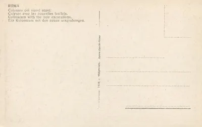 Coliseu — com as novas escavações — Casere Capelle-Nilana — Verso