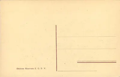 Rzym - Pomnik Giuseppe Garibaldiego — wydanie rezerwowe E.G.D.V. — Rewers