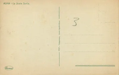 Święta Schodka w Rzymie — wydawca Cecanî, nr 3 — Rewers