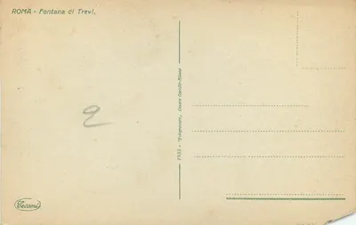 Fontana di Trevi — Roma — editore Ececami, n°2 — Verso