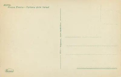 Rzym — Piazza Esedra — Fontana delle Naiadi — Cecamì, n° 1933 — Rewers