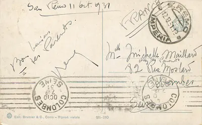Widok San Remo — wydawca Brunner & C., Como — n° 511-210 — Rewers