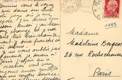 Vue de la ville de Nice — Hôtel de luxe et villas sur la colline — Éditeur : IMPRIMERIE DE LA POSTE — Reverso