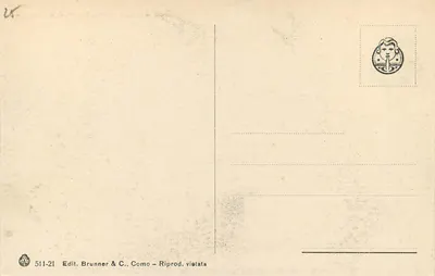 San Remo — Blick vom S. Bernardo-Rundplatz — Verlag Brunner & C. Como, Nr. 511-21 — Rückseite