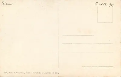 Siena — Kaplica wewnątrz Palazzo Pubblico — wydawca S. Venturini, nr 642 — Rewers