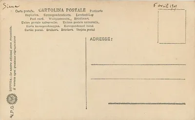 SIENA. Palazzo Grottanelli dawniej Pecci - Kortył. — Rewers