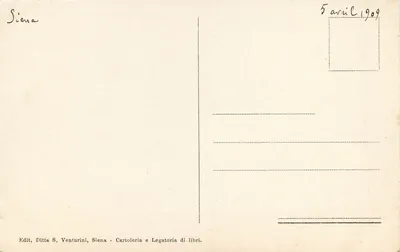 Siena - Palazzo Buonsignori — wydawca Ditta S. Venturini, n° 623 — Rewers