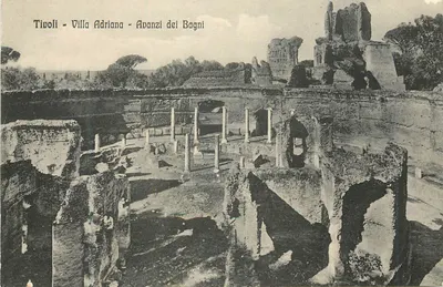 Tivoli - Villa Adriana - Avanços dos Banhos — Editor G. Carosi, n° 1724