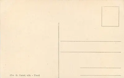 Villa d'Este em Tivoli — Cascata e jardim-orgue — G. Carosì, editor — Verso