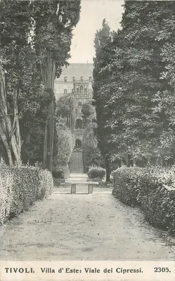 Tivoli. Villa d'Este: Viale dei Cipressi — editor desconhecido, n° 2305