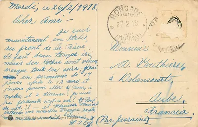 Piazza San Carlo em Milão — estátua equestre — editor W. T. Eossy, seção 4 — Verso