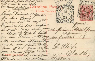 Venezia — Vista della Piazza San Marco con gondole — Cartolina Postale (n° non visibile) — Verso